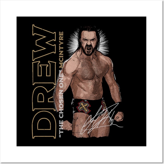 Drew McIntyre The Chosen One Pose Wall Art by MunMun_Design